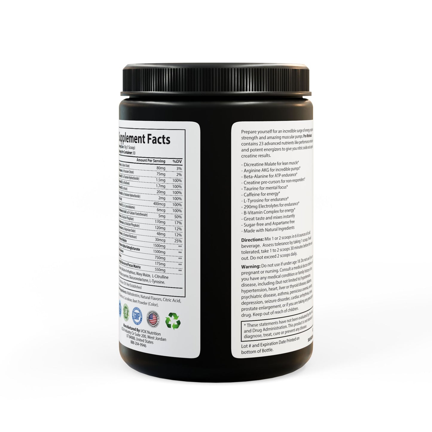 OPES Pre-Workout Supplement, Watermelon (300g, 10.58oz)